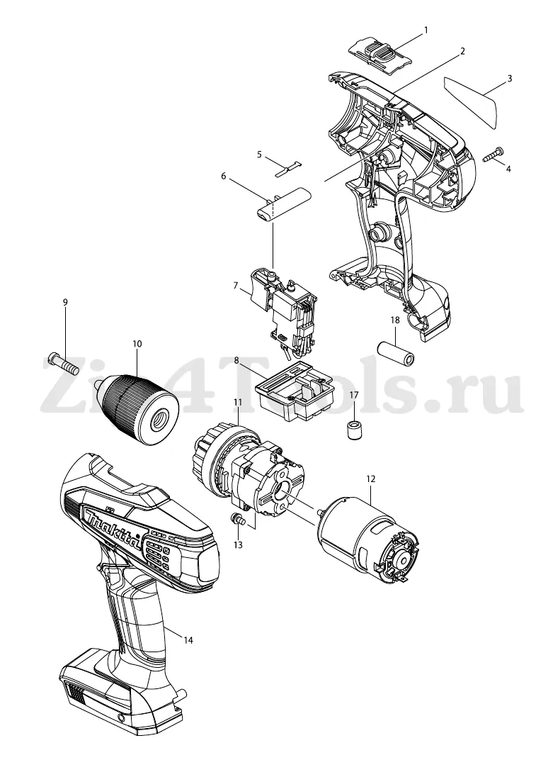 Запчасти для Макита GA5030 (GA 5030)