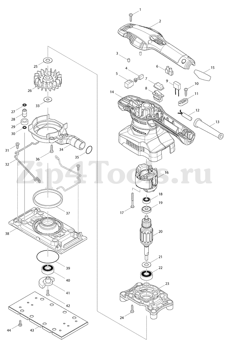 Пылесборник для шлифовальной машины MAKITA (Макита) MT923 (арт. 140686-9) -  купить в Москве по ценe 236 рублей с доставкой