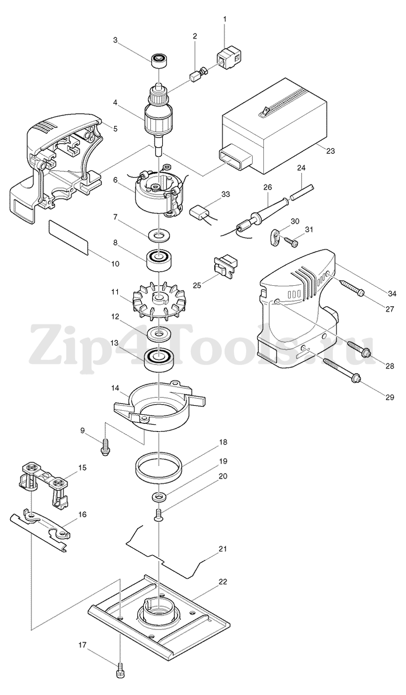 Опора подошвы для плоскошлифовальной машины MAKITA (Макита) BO4553 (арт.  410918-1) - купить в Москве по ценe 91 рублей с доставкой