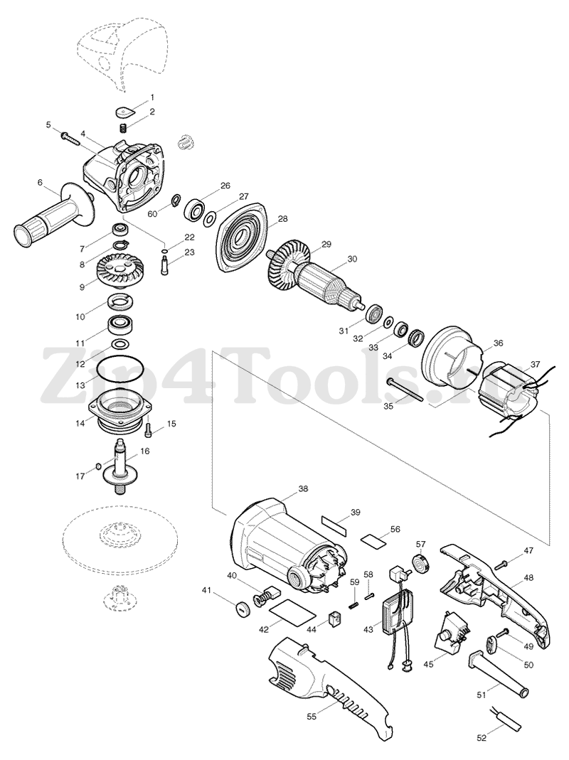 Щетки угольные MAKITA CB-204 (2 шт) 7x17x18 (пружина, пятак-уши,  автоотключение) (Оригинал) для полировальной машины MAKITA (Макита) SA7000C  (арт. 191957-7) - купить в Москве по ценe 550 рублей с доставкой