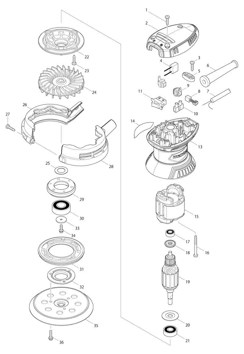 Запчасти для плоскошлифовальной машины MAKTEC (Maktec by Makita, Мактек)  MT924 - купить в Москве по ценам интернет-магазина с доставкой