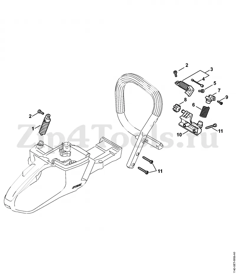 Тяга курка газа для бензопилы Stihl MS 170 / 180