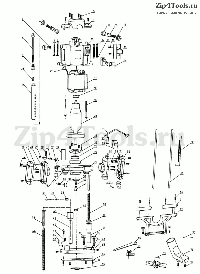 Направляющая гайка для фрезерной машины (фрезера) ВИХРЬ ФМ-1900 (s/n DOH ~)  (арт. 61/84/13) - купить в Москве по ценe 1 рублей с доставкой